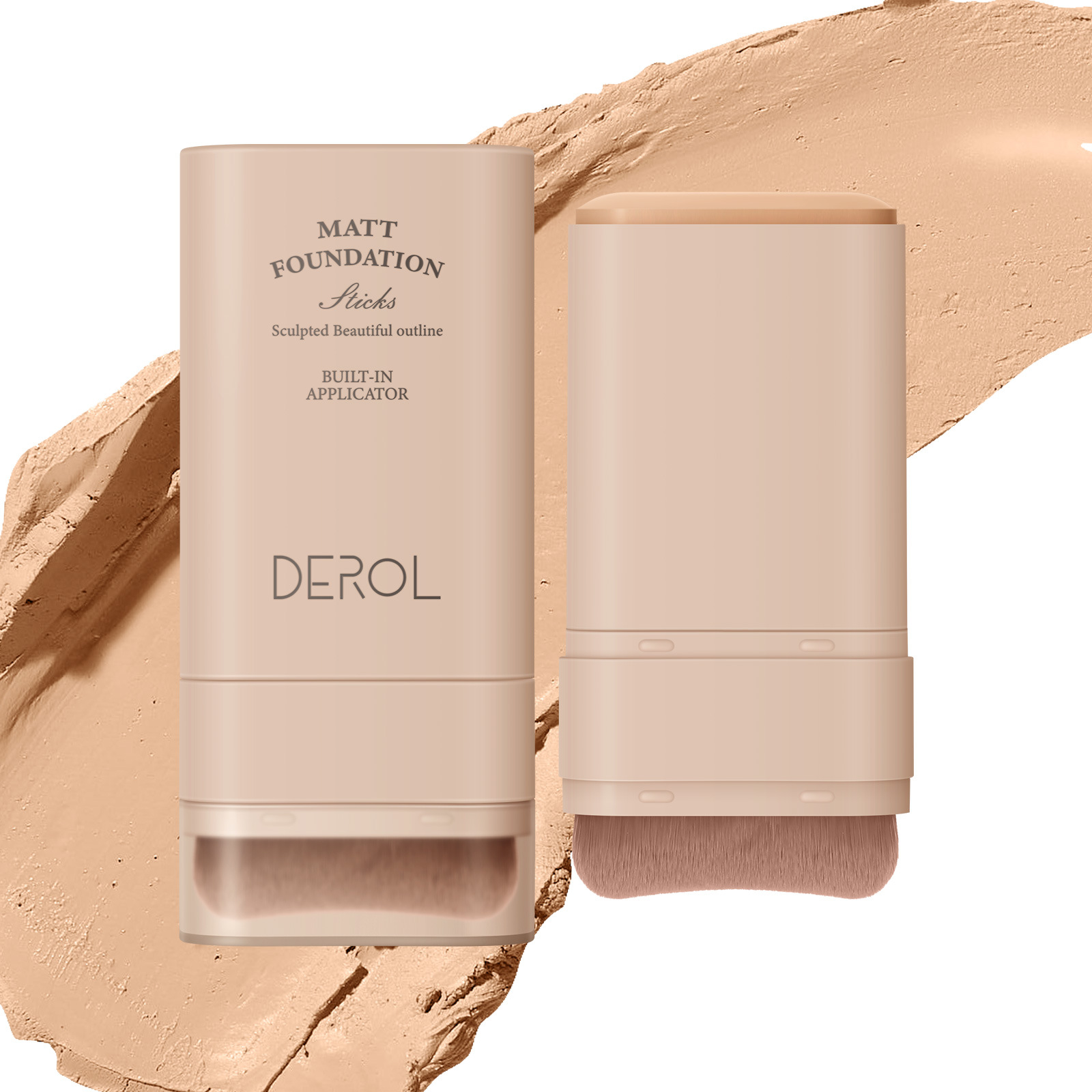 Derol Valvet Matte Foundation Stick With Brush. 