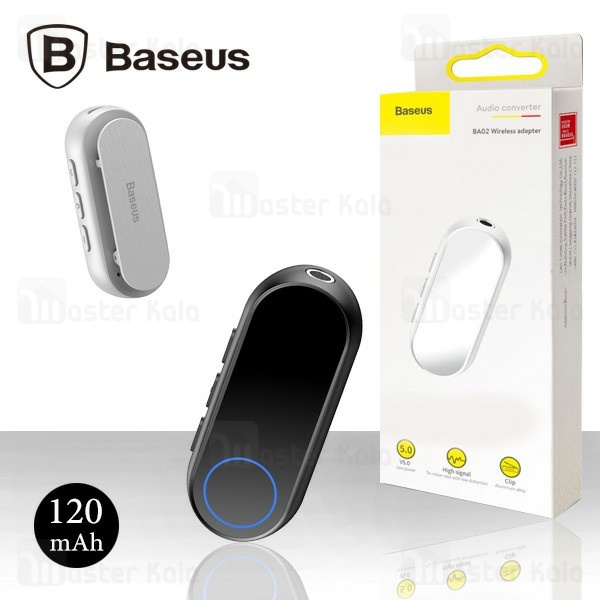 Baseus BA02 Wireless bluetooth 5.0 Adapter bluetooth Converter Audio Music Receiver for 3.5mm Jack Earphone. 