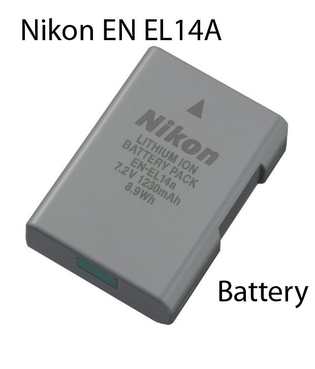 Nikon EN-EL14a D3100/D3200/D3300 D5100/D5200/D5300/D5500/5600 DSLR Camera Battery Nikon EN-EL14a. 