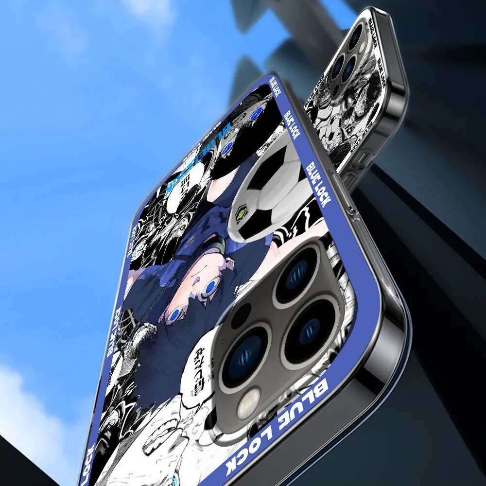 Anime Blue Lock Case for Apple iPhone 14 Plus 13 12 Mini 11 15 Pro Max XR XS 7 8 Plus X Clear TPU Phone Cover. 