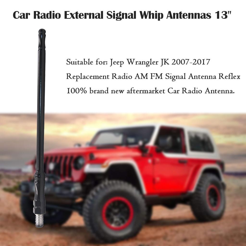 13/" Replacement Radio AM FM Signal Antenna Reflex for Jeep Wrangler JK 2007-2017