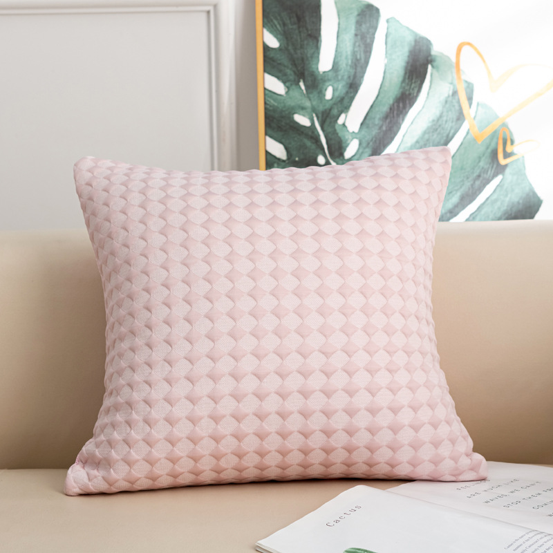 Bedside Cushion Ice Silk Pillow Square Cool Texture Sofa Waist Pillow Pillow Removable and Washable Bed Big Cushion Dormitory