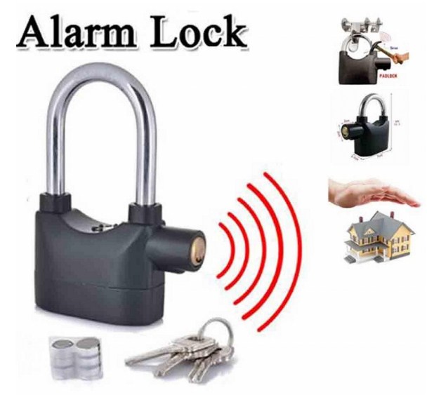 Big Sound Security Alarm Lock- Black. 