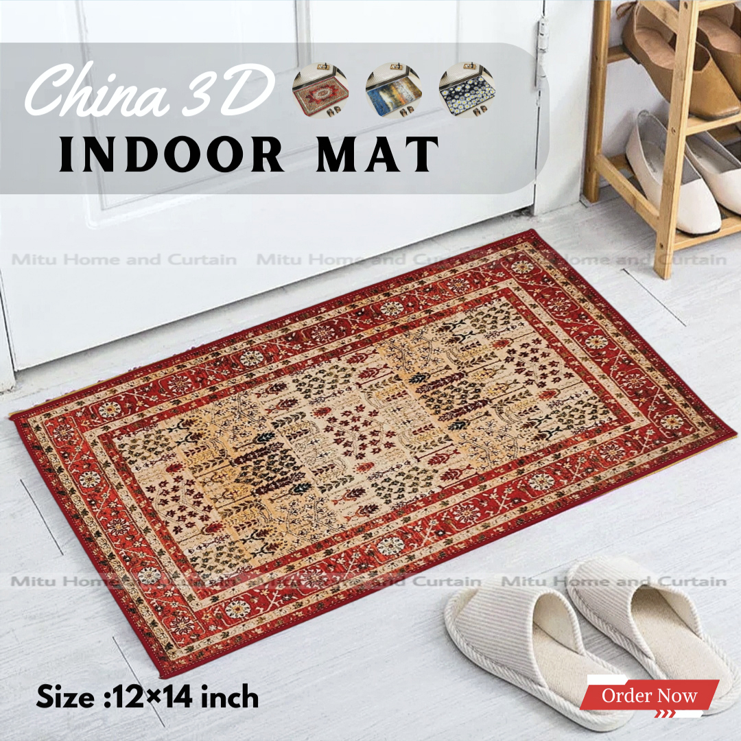 China 3D Door Mat Paposh Doormat Water Absorbent Floor mat 16 * 24 inch anti slip mat Red , Blue , Black , White Indoor mat Room mat Rugs carpet