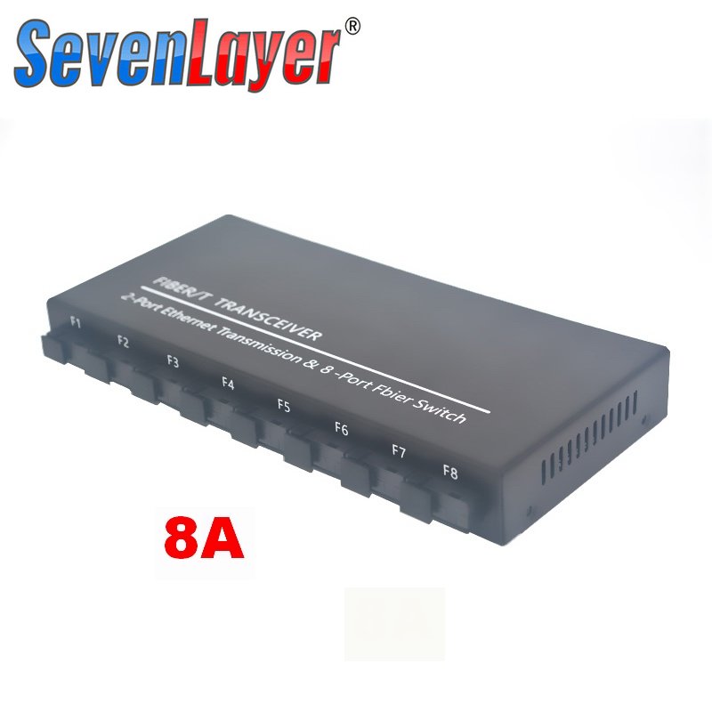 Computer Ethernet Fiber Optical Switch 8 SC 2 1000M RJ45 Industrial Grade Gigabit Ethernet Switch Media Converter. 