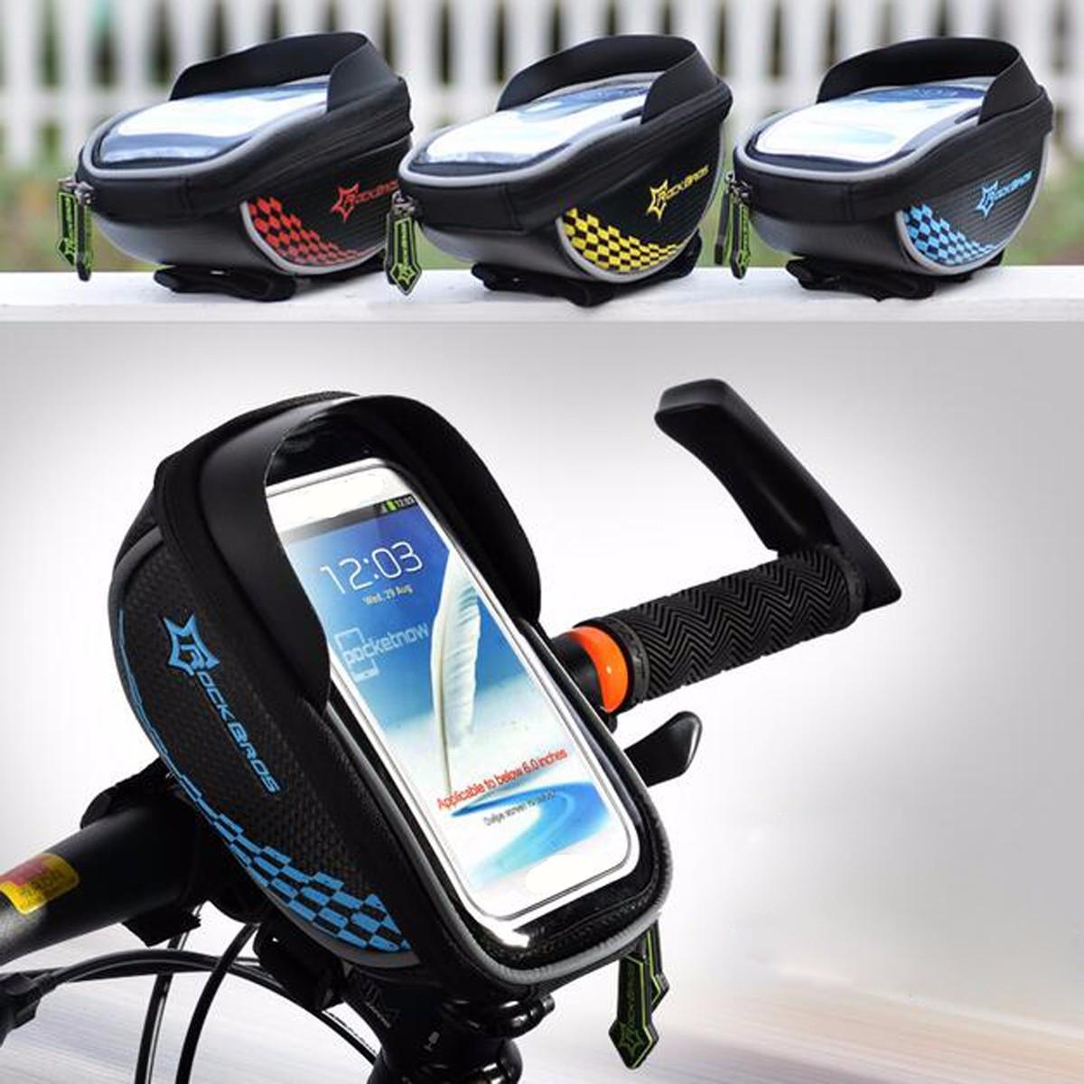 RockBros Bicycle Handlebar Bag Pannier for Touchscreen Bike Phone Holder Bag