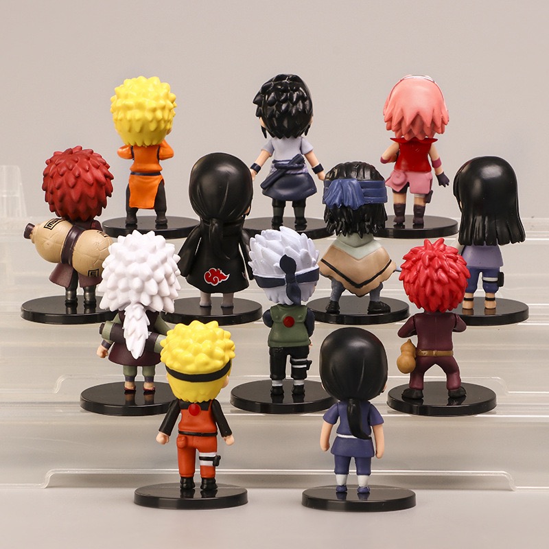 12pcs/set Naruto Anime Shippuden Hinata Sasuke Itachi Kakashi Gaara. 