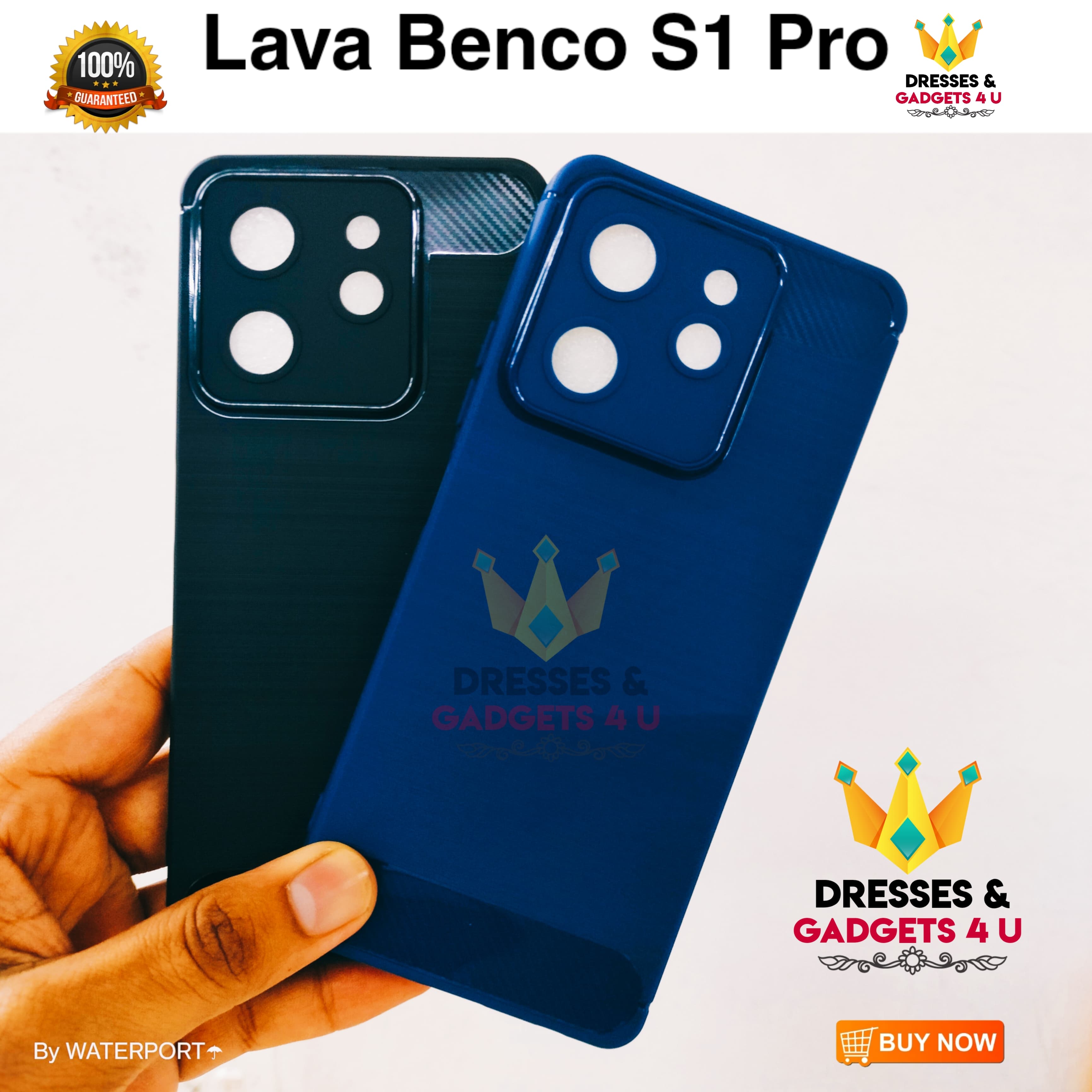 For Lava Benco S1 Pro Back Cover Soft Carbon Fiber Back Case