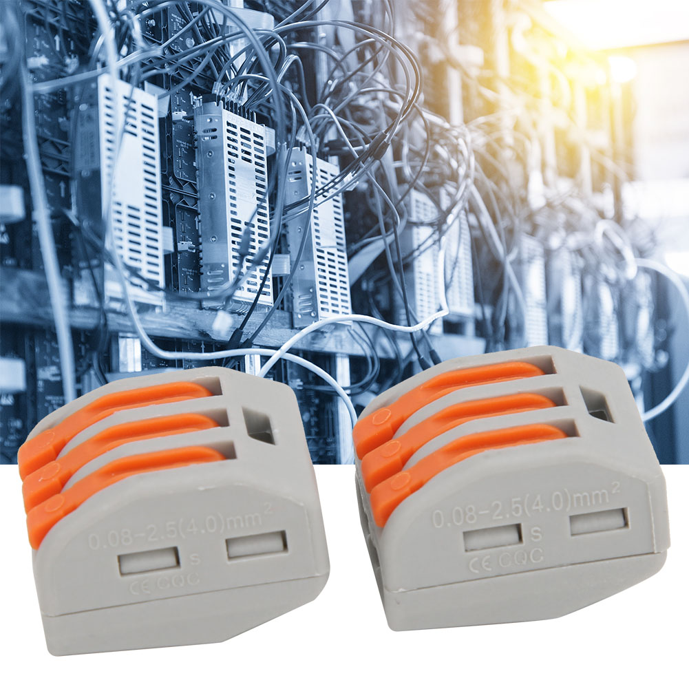 15 Pcs PCT-213 Connector Spring Terminal Block 3 Way Cable. 