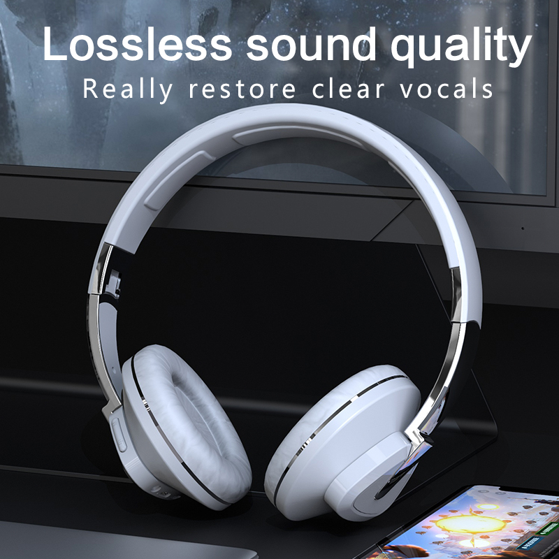 Bluetooth Headphone Wireless Earphone Noise Cancel H3 Pro max Headset with Mic 20 Hours Playback Music Game Foldable Support TF. 