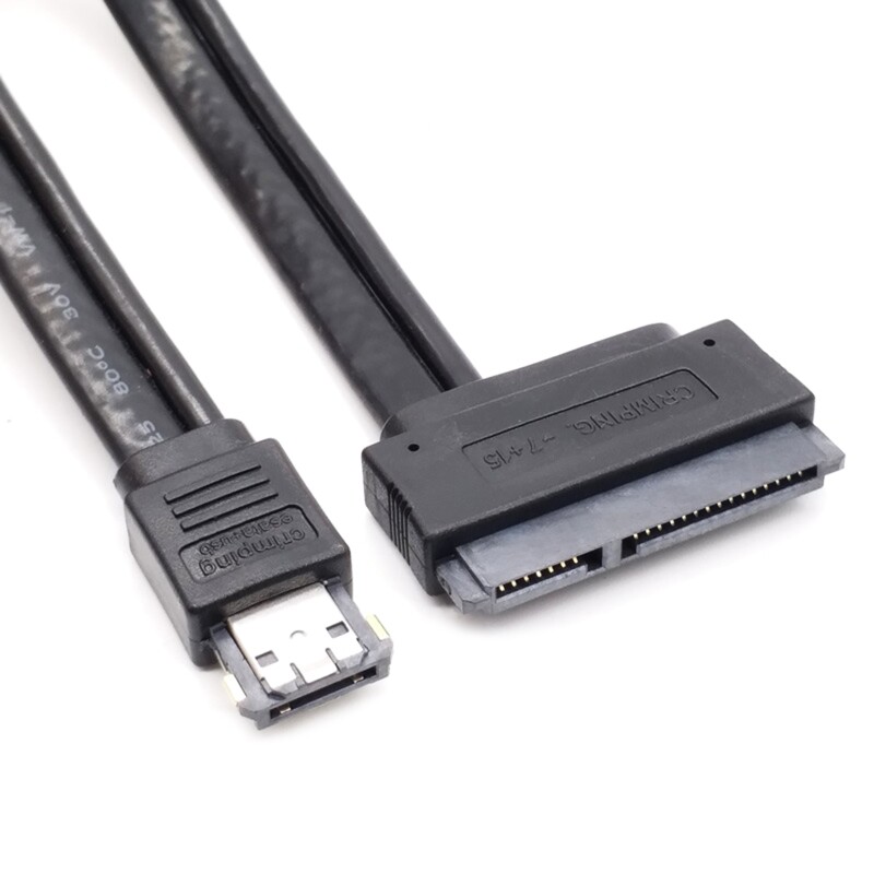 Sata 22pin to Esata Usb 2-in-1 Data Cable for 2.5inches Hard Drive Disk Converter Adapter Cable 19.7in Easy Drive Line. 