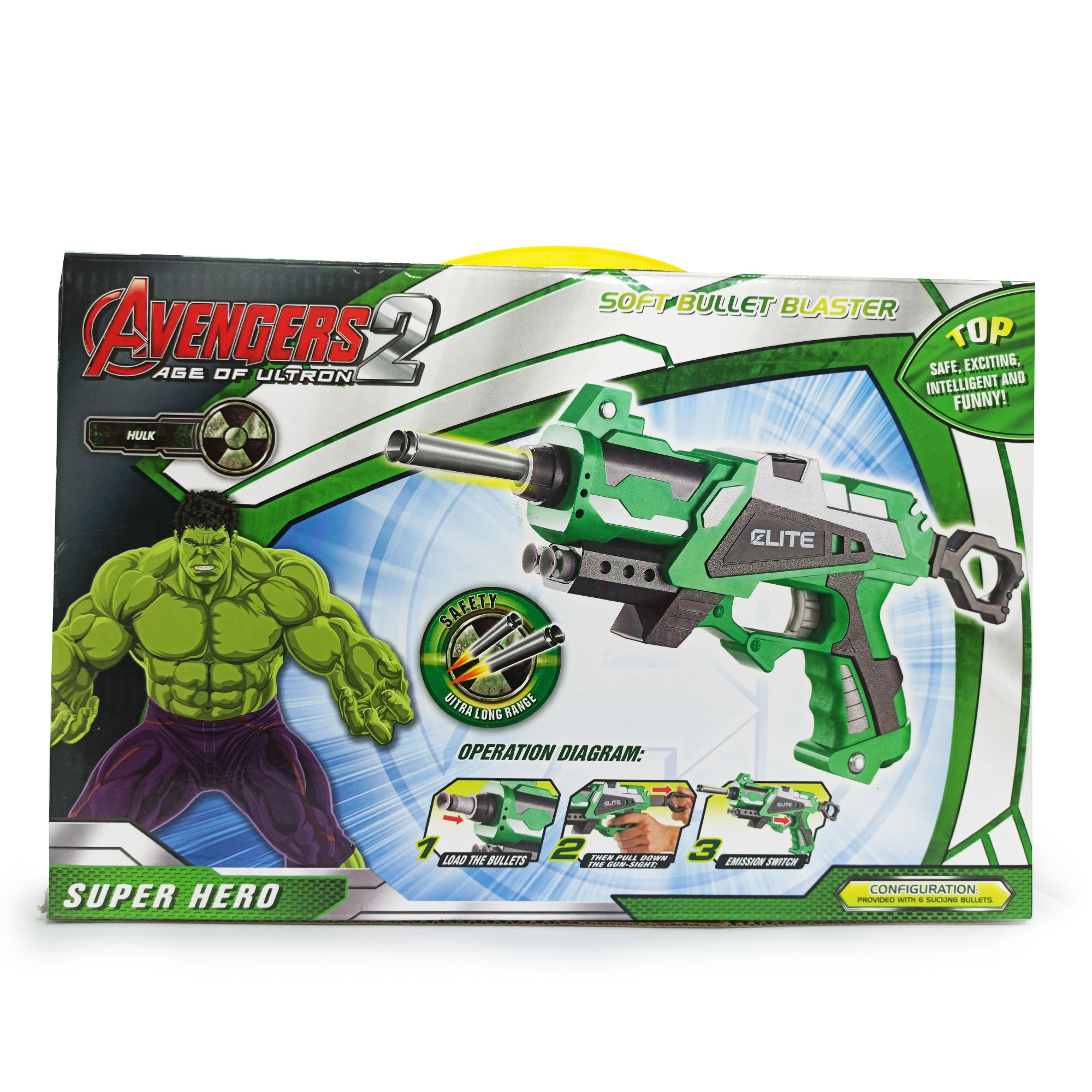 Nub Inspired Avenger’S Super Hero Captain- America Plastic Soft Blaster Toy Gun With Suction Target Board. 