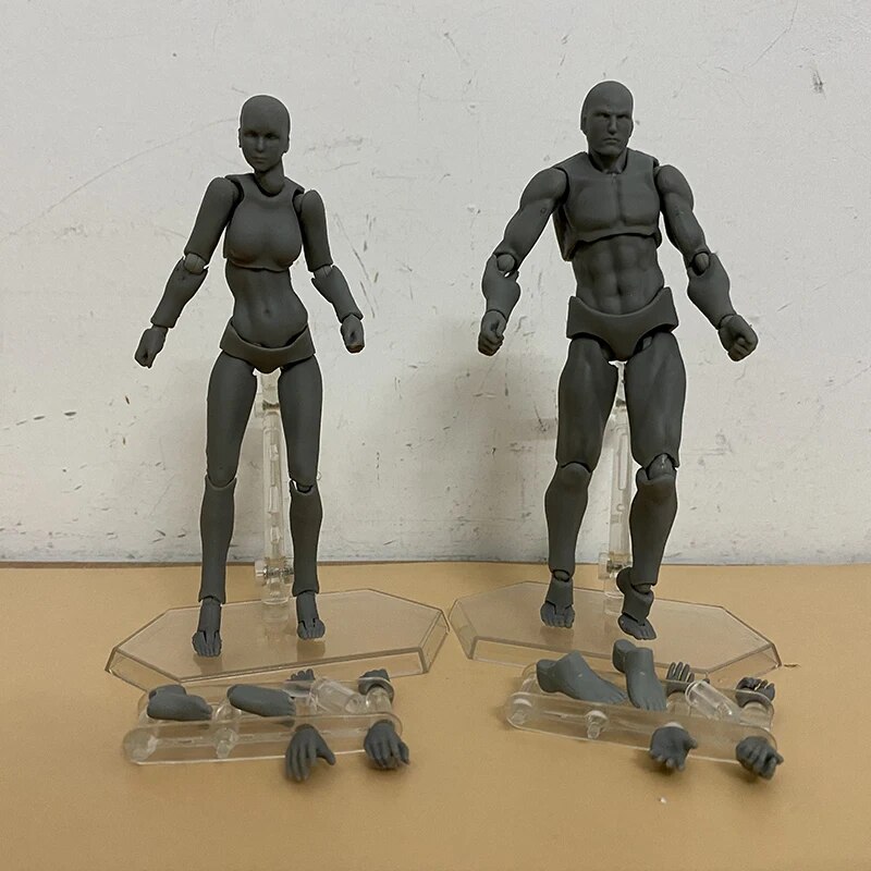 BODY KUN BODY CHAN Action Figure Figma Archetype He She Ferrite Collectible Model Toy with Stand Doll. 