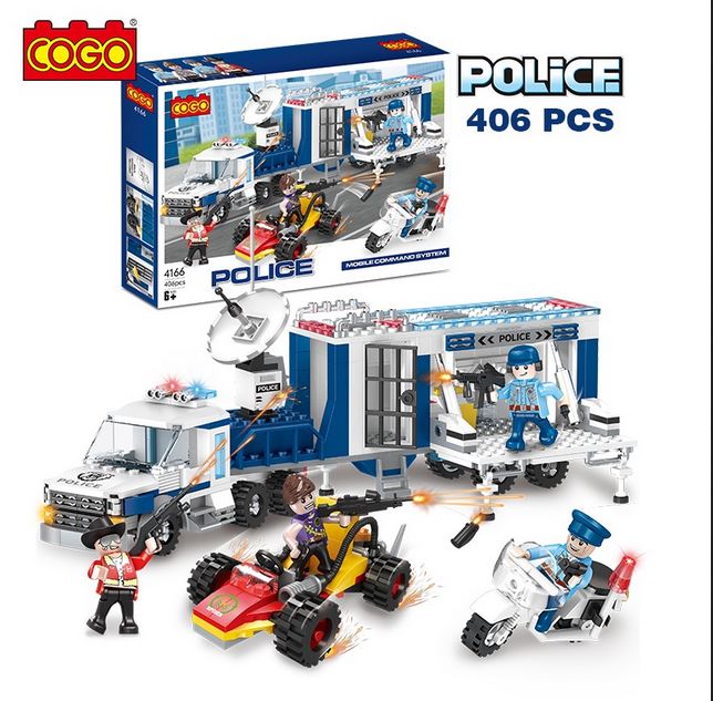 Build and challenge your imagination with this COGO Mobile Command System Set. Includes 406 pieces.