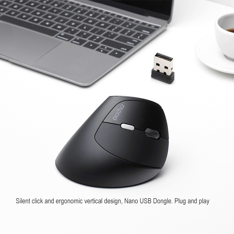 (Ready Now)Rapoo MV20 Ergonomic Wireless Silent Vertical Mouse. 