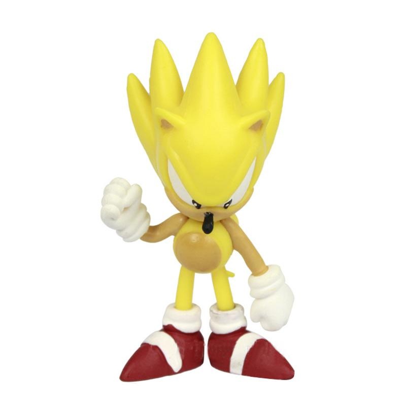 6pcs Set Toys Sonic the Hedgehog Amy Tails Mephiles Knuckles 2.4in PVC Figure Model（Random） - intl. 