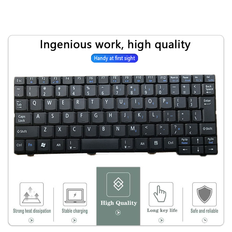 Laptop Keyboard For ACER Aspire One KAV60 KAVA0 D150 A150 A110 A150L D210 D250 ZA8 ZG8 ZG5 notebook US black. 