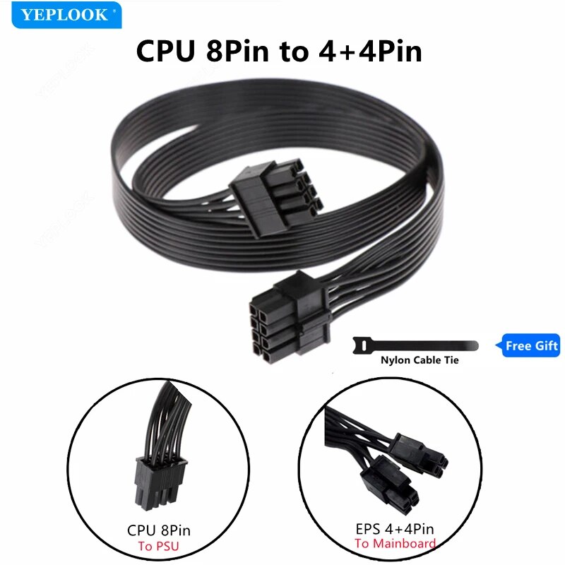 Original Type 4 Modular Power Cable for Corsair RM550x RM650x RM750x RM850x RM1000x PSU GPU PCIe 8Pin CPU 24Pin SATA Molex 4Pin. 