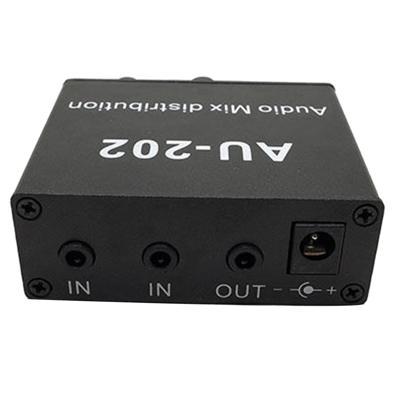 Stereo Mixer Audio Distributor 2 Inputs 2 Outputs US Plug