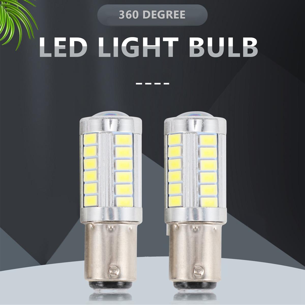 Super Bright Led 1157 Led Light Bulb P21/5W BAY15D Led Bulbs With 33SMD 5730 Chipsets For Brake, Turn, Parking, Reverse And Back Up Lights, Xenon White (Set Of 2)