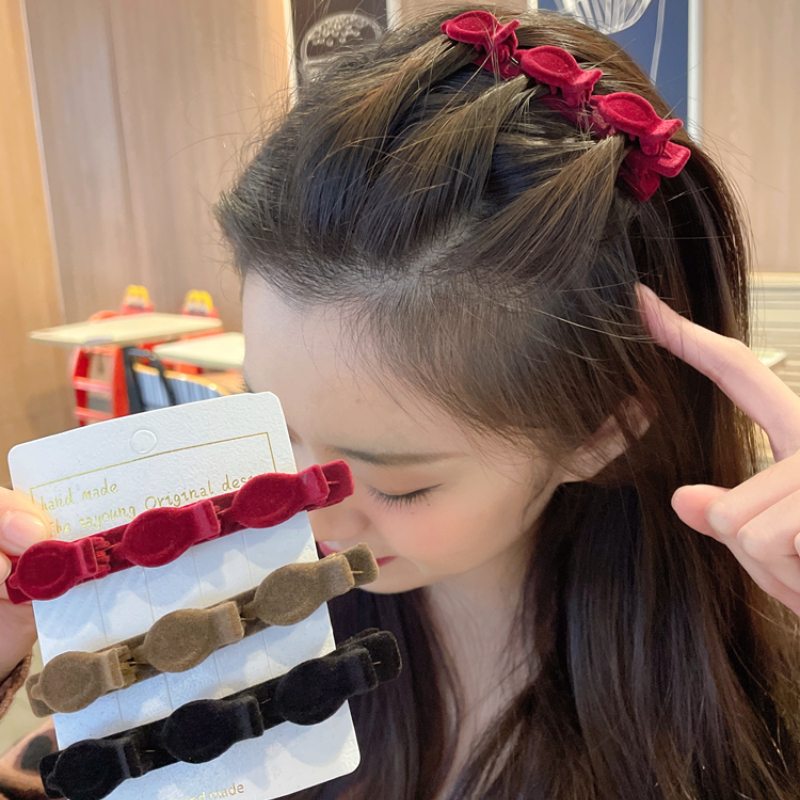 【Toy life hall】Double Bangs Barrettes Hair Clips Hairpin Hairgrips Women Girls Cool Hair Hair