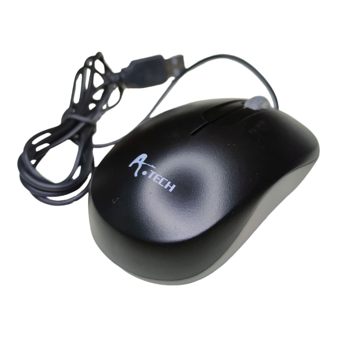 A.Tech Optical Mouse Basic USB 2.0 3D LED Wheel Wired Mouse for PC/Laptop/Tab/Smartphone/DVR. 