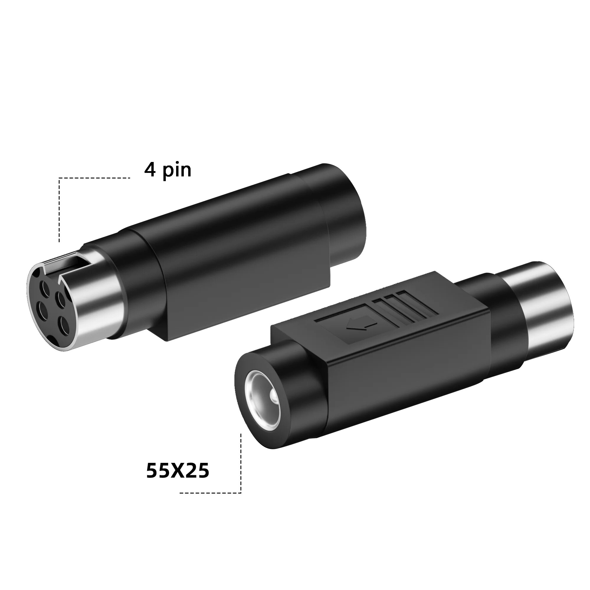 Dc 5.5*2.5mm to 4 Pin Jack Tip Plug Connector Cord for Toshiba Qosmio X300 X305 X305-Q706 Q708 Q712 Laptop Power Adapter Charger