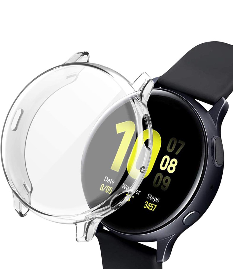 For Samsung Galaxy Watch Active 2 40mm/44mm Case With Screen Protector Samsung Galaxy Watch Active 2 Soft Case/Hard Case (option) For 40mm/44mm Protector Cover Coverage PC Glass Bumper Screen Protection. 