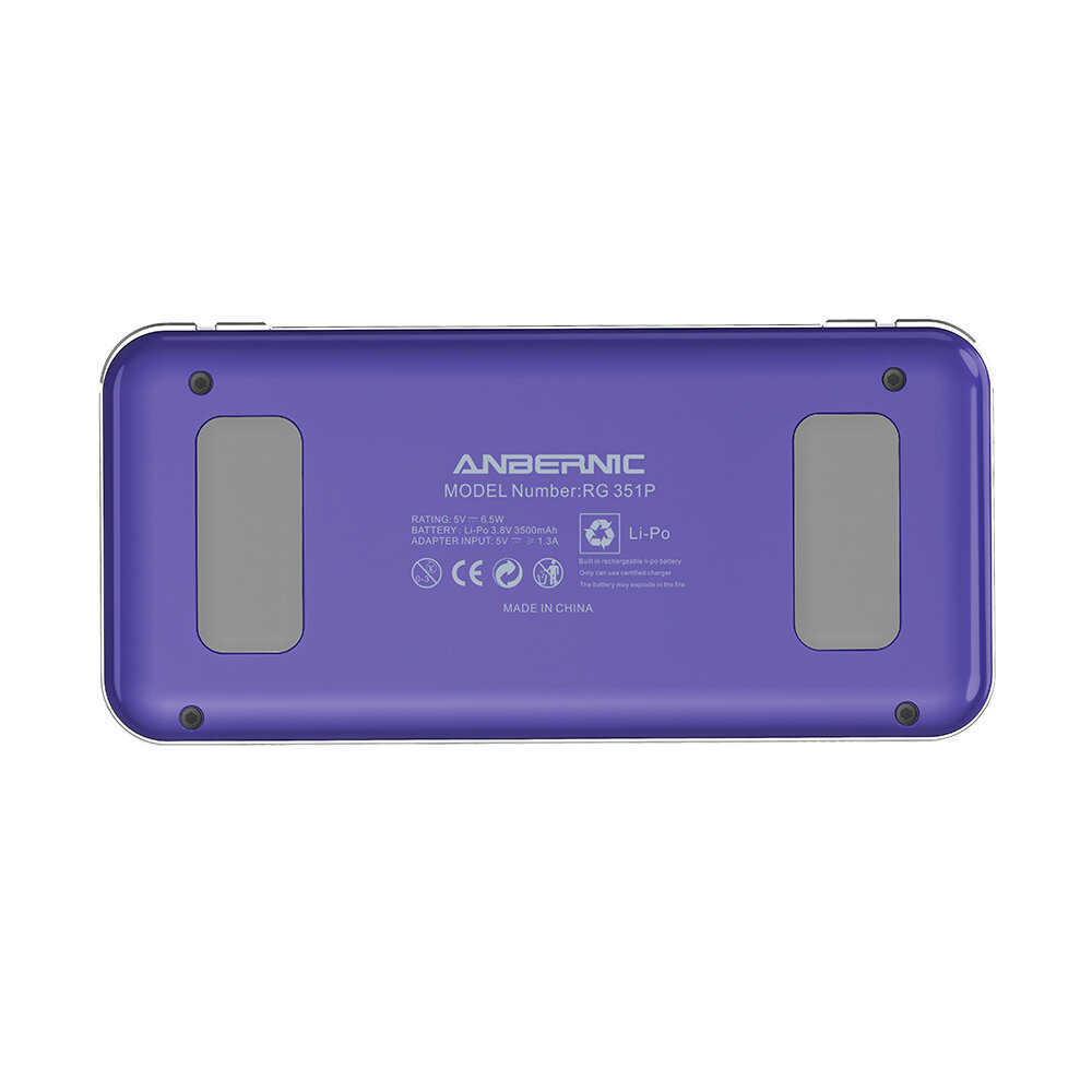 ANBERNIC RG351P 64GB 2500 Games IPS HD Handheld Game Console upport for PSP PS1 N64 GBA GBC MD NEOGEO FC Games Player 64Bit RK3326 Linux ystem OCA Full Fit creen. 
