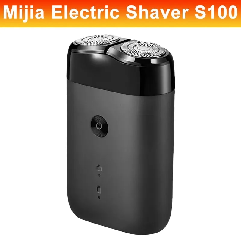 Portable XIAOMI Mijia Electric Shaver S100 Twin Blade Dry Wet Razor Beard Trimmer Cutter TypeC Rechargeable Men Razors Machine. 