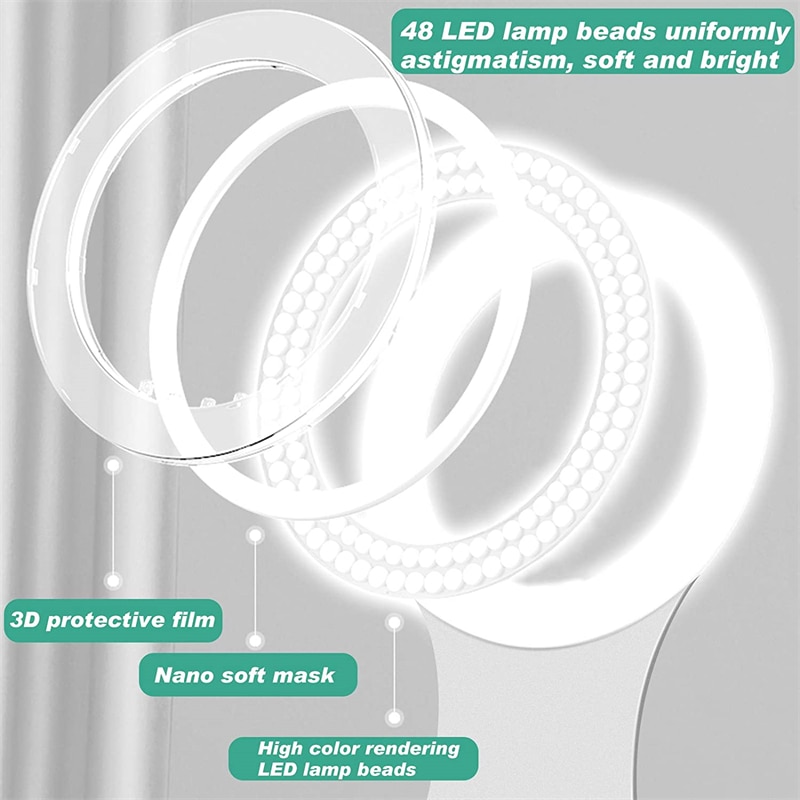 Built-in Selfie Ring Light Up Phone Case for IPhone 13 12 11 14 Pro Max XS XR X 14Pro 13Pro LED Luminous Flashlight Back Cover. 