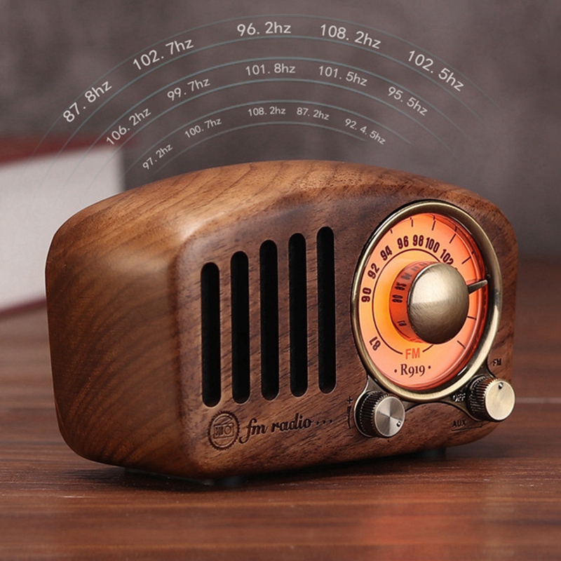 R919 Retro Radio Bluetooth Speaker, FM Radio With Old Fashioned Classic Style, Bluetooth, TF Card Slot. 