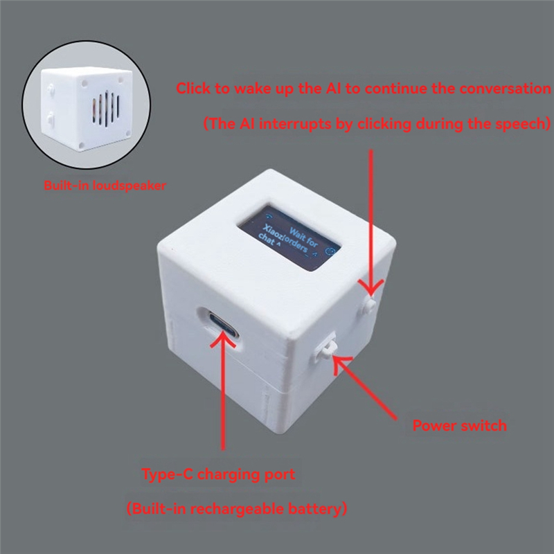 For DeepSeek XiaoZhi AI Voice Chat Robot Box ESP32 C3 with0.96 Inch OLED Display forAI Voice Chat Consultation ESP32 Development Board. 