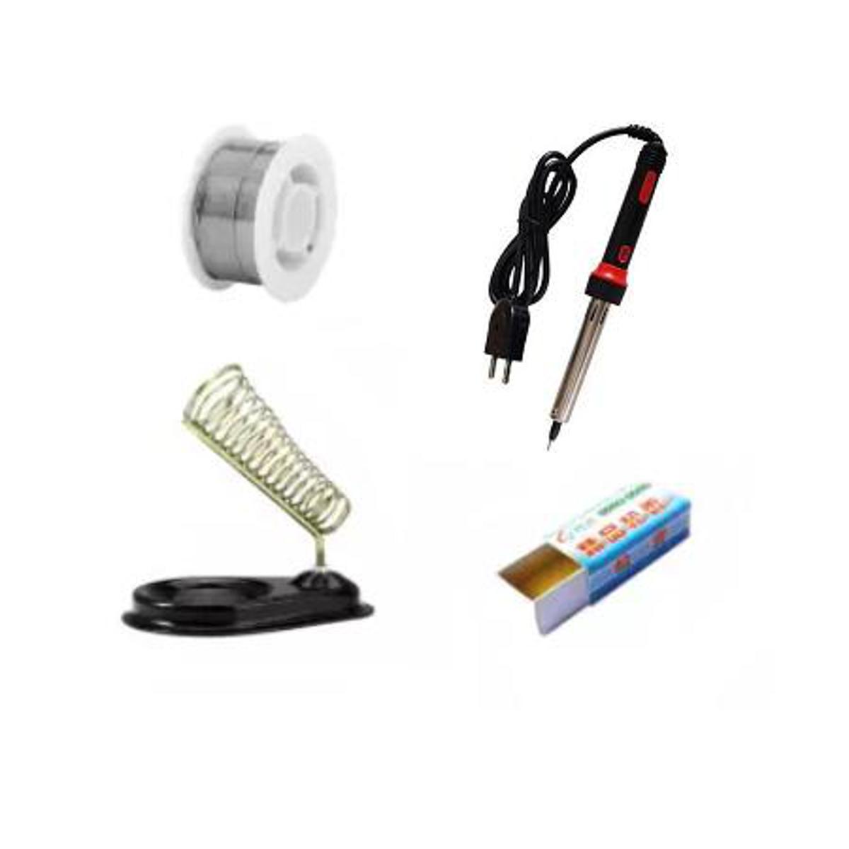 Soldering Tool Kit- Combo Soldering Set (Iron+Pest+Resin+Stand)