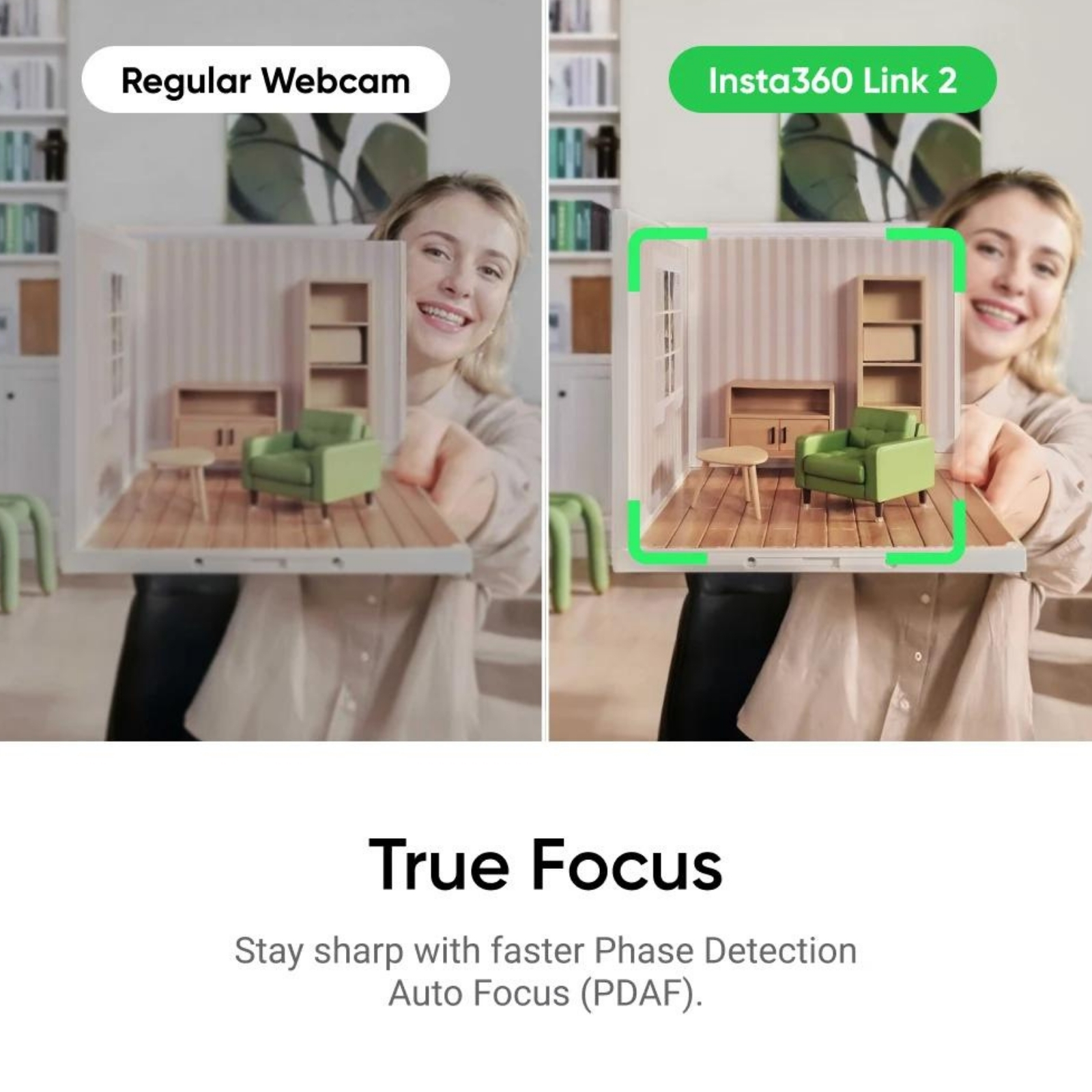 Insta360 Link 2 2C Web Kamerası 4K 30fps PC AI Takip Gürültü Önleyici Hareket Kontrolü 1/2 Sensör HDR Insta 360 Link2 Web Kamerası. 