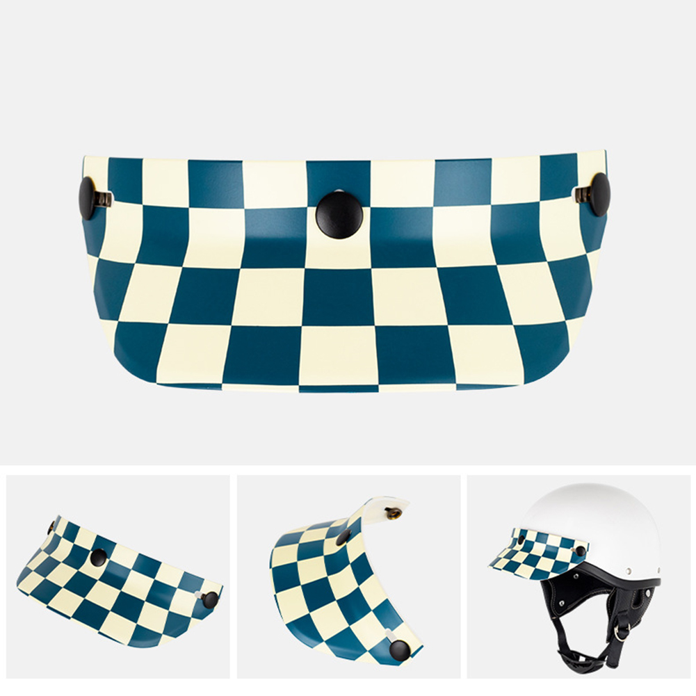 SL Motorcycle Helmet Sun Shade Protector 3 Snap-Button Retro Open Face Flip Up Down Shield Visor Modified Parts. 