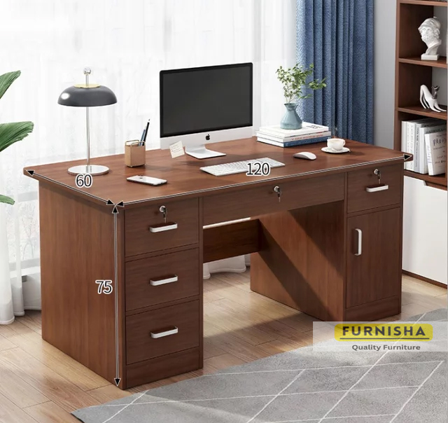 MODERN Office Table Big Size with 5 Drawers & 1 Work Station
