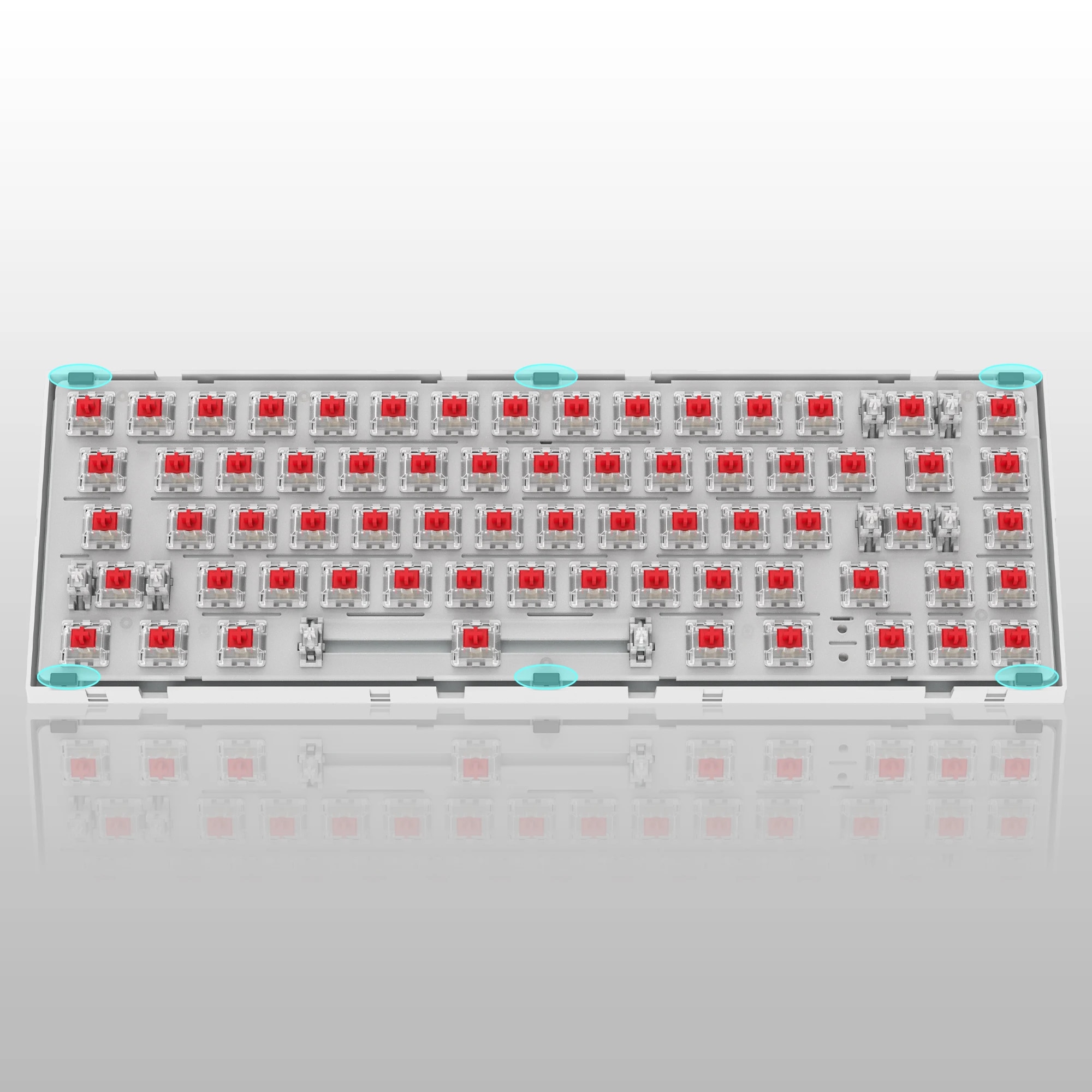 womier 60% Wired Mechanical Keyboard Gasket Mounted V-K66 LED Backlit Gaming Keyboard with Arrow KeysPre-lubed Linear Switches. 