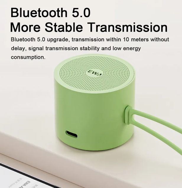 EWA A127 Outdoor IPX5 Waterproof Portable Mini TWS Wireless Bluetooth Speaker- Time Square. 