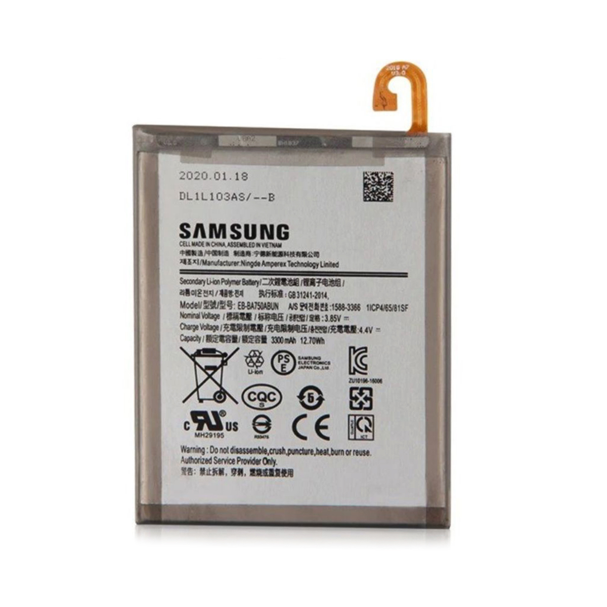 BWGK Samsung Galaxy M10/A7 2018/A10 For battery  EB-BA750ABU