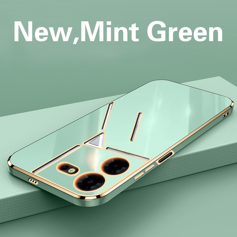 Applicable Tecno Pova 5 Pro 5G Real Machine Shell Opening Color Straight Edge Plating Phone Case Protective Shell. 