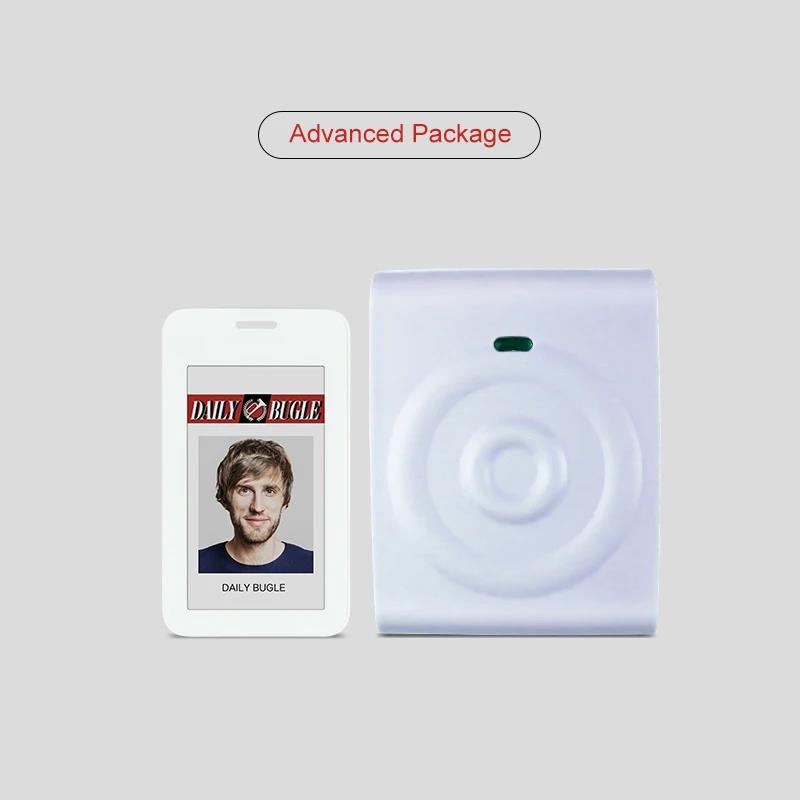 3.7 Inch Eink Batteryless NFC Epaper ESL Label Work ID Card E-ink Officer Badge Electronic Nameplate Digital Name Display Tag. 