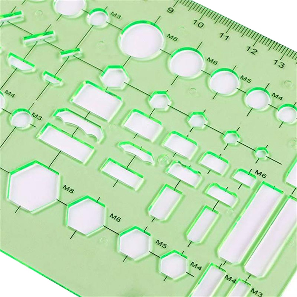 6 Pcs Drawing Roller Measuring Roller School Practical Measuring Multifunction Math Stencils Set. 