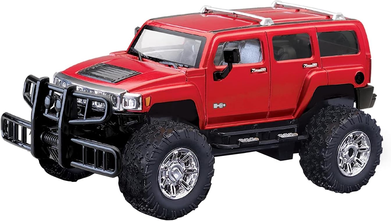 Doyusha 866-398H3 2.4GHz 1/24 Scale RC Car Hummer H3 Custom Red Electric Radio Control. 