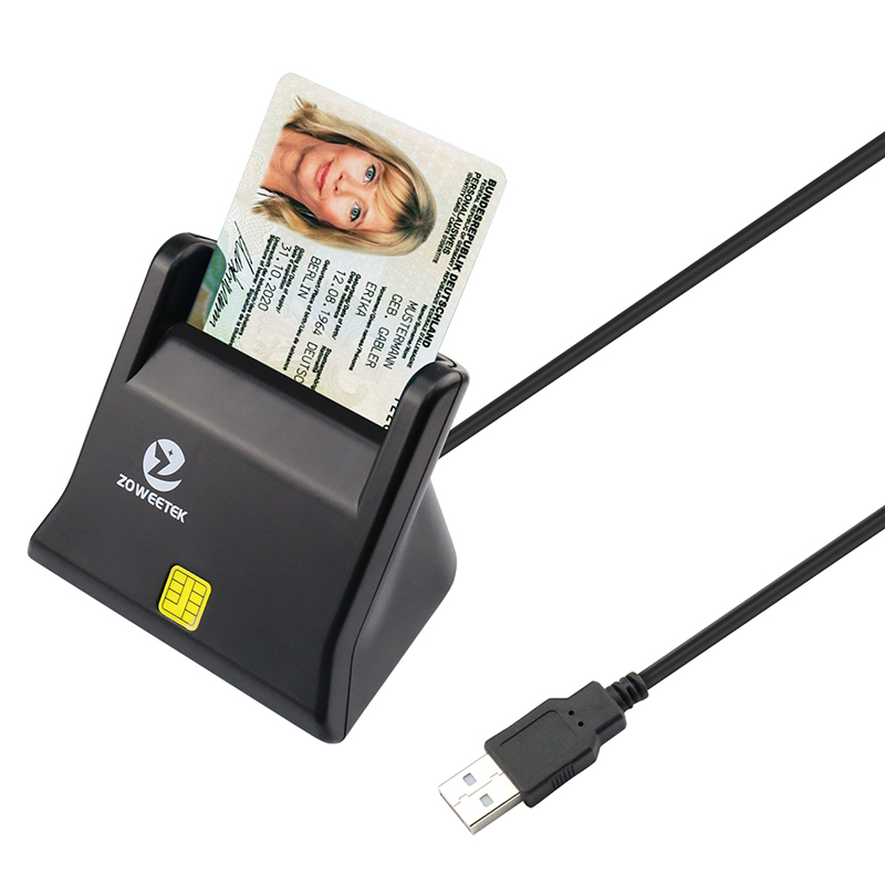 Zoweetek EMV USB ISO 7816 ID IC Smart Card Reader for Computer. 