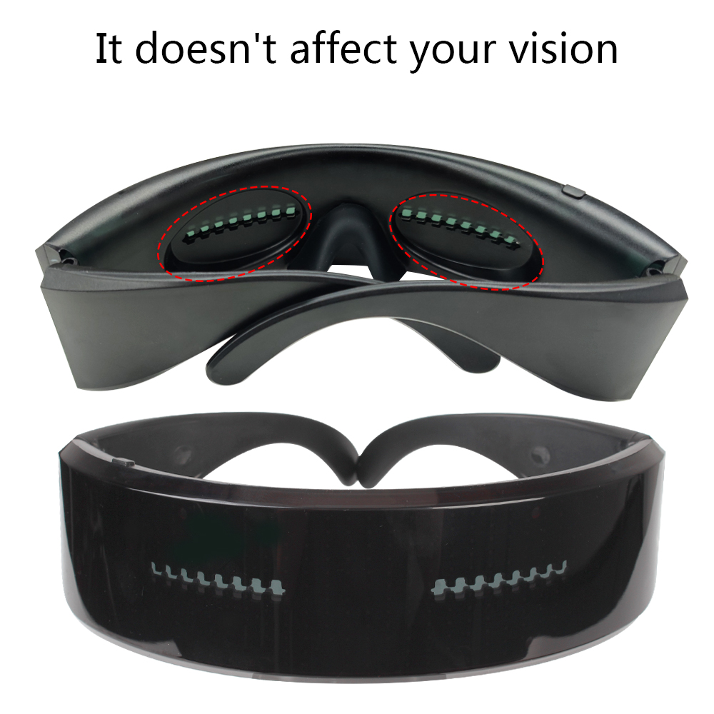 LED Shining Smart Glasses APP Programmable Rechargeable Wireless Blue tooth Multi Color Led Dynamic glasses for Party. 