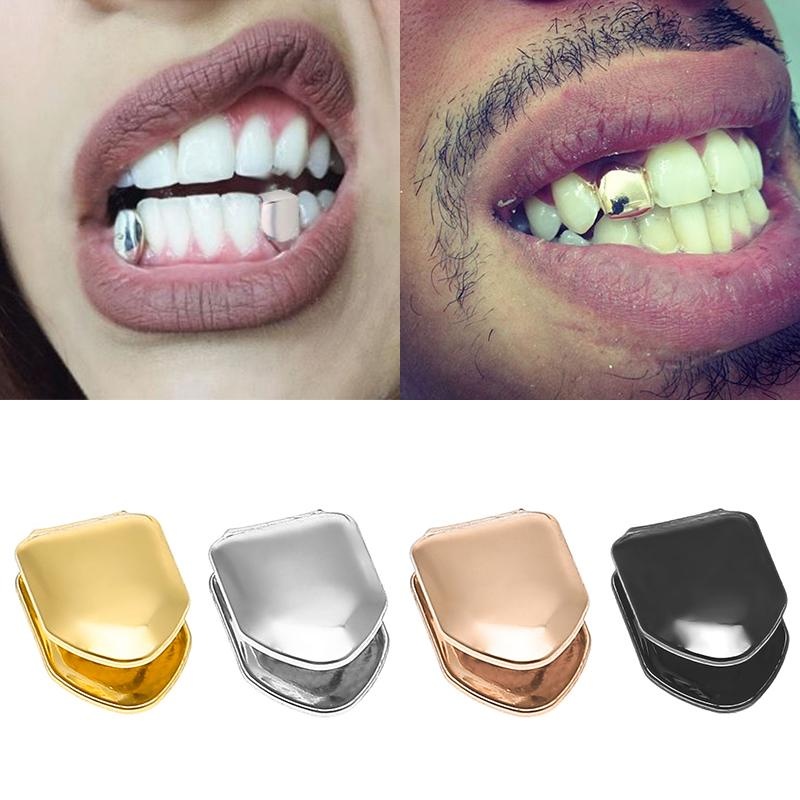 New Custom 14k Gold Plated Small Single Tooth Cap Grillz Hip Hop Teeth Grill. 