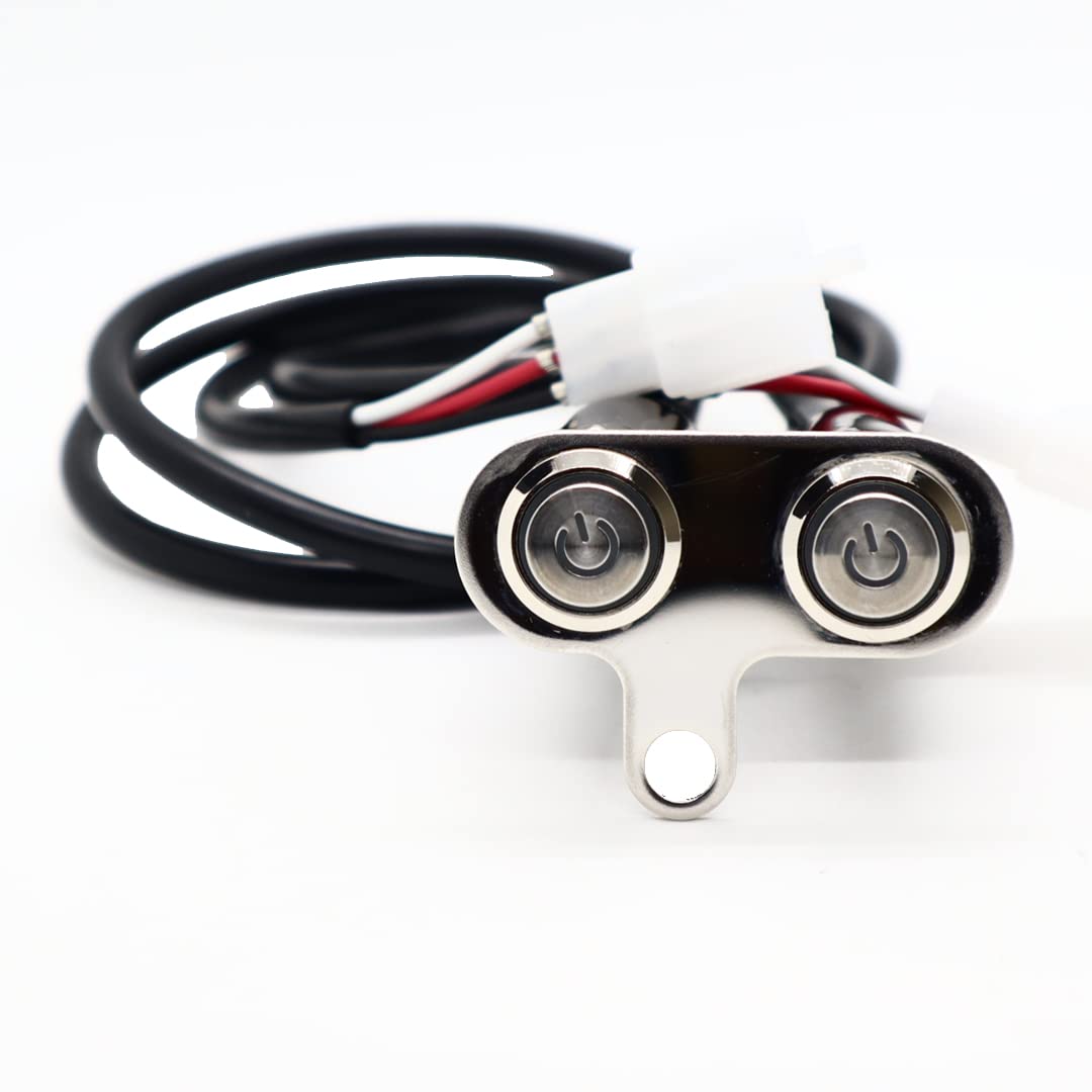 Premium Quality - Dual-on-off Push button 12v Waterproof LED motorcycle handlebar switch - Vintage Choice - Exclusive Experience