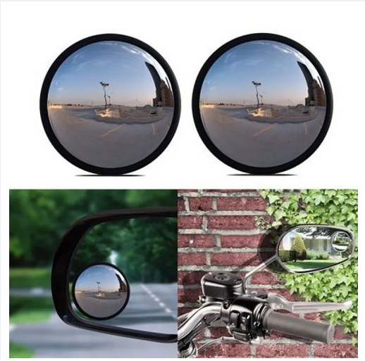 2Pcs 360 Degree Blind Spot adjustable Mirror For Car or Motorcycle Side Mirror Wide Angle Round Small Round Side Blindspot Mirror. 