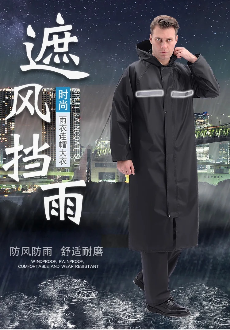 Rain Coat Motorcycle Raincoat Man Waterproof Suit Raincoats Overcoat Rainrainwater Outerwear Long Jacket Poncho Men Motorcyclist. 